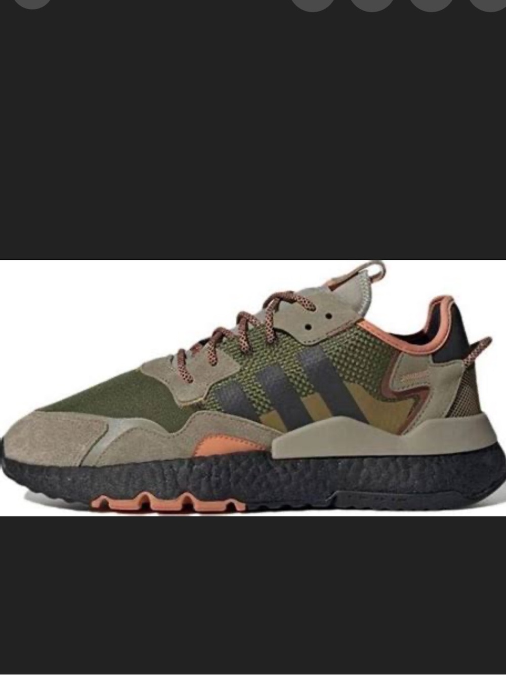 New Adidas nite jogger brown green gray sneakers shoes m6.5 w8 - Picture 3 of 10